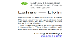 Tablet Screenshot of lahey-livingdonor.org
